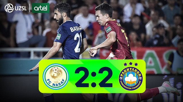 Superliga 14-tur. Nasaf – Paxtakor bahsida kiritilgan gollar va xavfli vaziyatlar (Highlights)