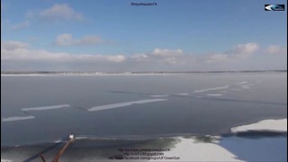 Странные узоры на льду озера «Синара»