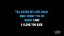 Love You Like A Love Song in the Style of Selena Gomez & The Scene with lyrics