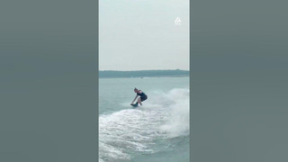 Surfer Performs Astounding Tricks While Wakeboarding