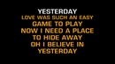 The Beatles – Yesterday (Karaoke)