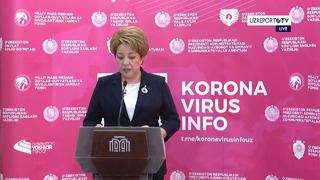 SSV Koronavirusga qarshi kurash shtabi a’zosi Nargiza Nurullayeva ishtirokida brifing