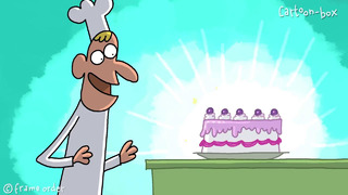 Cartoon box 145 – Special cake delivery – by Frame Order