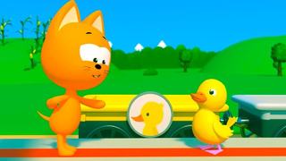 Игры с Котэ – Паровозик и животные – интересные развивающие мультики для малышей