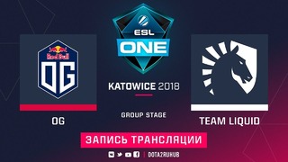 ESL One Katowice 2018 Major – Team Liquid vs OG (Game 2, Group B)