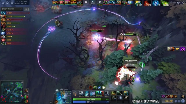 How MIRACLE- Morphling Mid Solo vs SF – Situational Skill Build