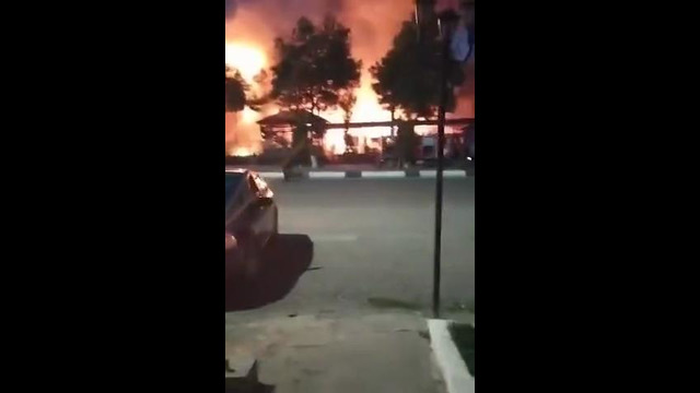 Пожар в ресторане Минг Чинор в Ташкенте