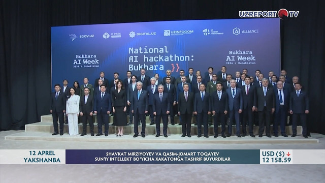 Shavkat Mirziyoyev va Qasim-Jomart Toqayev sunʼiy intellekt bo‘yicha xakatonga tashrif buyurdilar