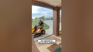 Lawn Mower Destroys Door Mat