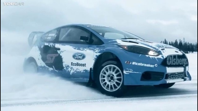 Раллийный Ford Fiesta ST. Дрифт на снегу