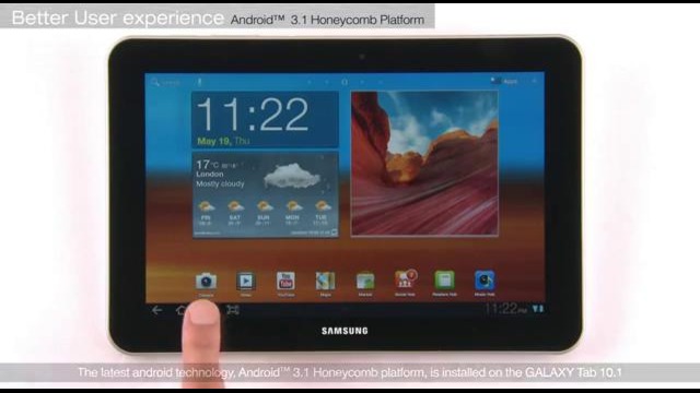 Официальное демо видео Galaxy Tab 10,1