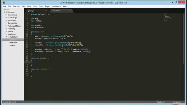 Как создать игру на HTML5 – 4 – Взаимодействие с Canvas