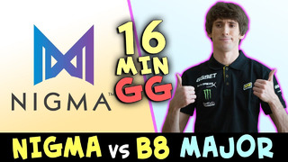 16 min GG Nigma vs Dendi team B8 — 22-1 outplayed on ESL online Major