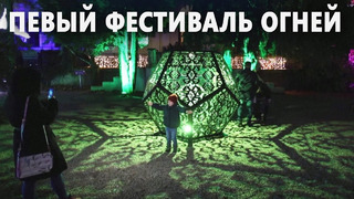 Светящиеся бабочки и пауки украсили к Рождеству Ботанический сад в Боснии