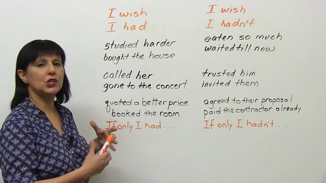 Speaking English – ‘I wish I had