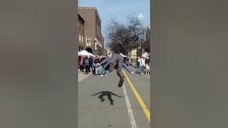 Artists Display Incredible Jump Rope Skills on Street