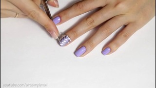 Дизайн ногтей гель-лаком с помощью трафаретов Leafnails