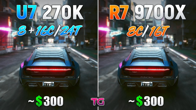 Ultra 7 270K Plus vs Ryzen 7 9700X – Test in 10 Games