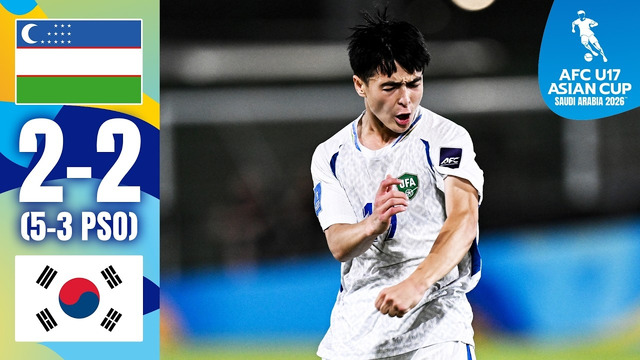 U-17 Осиё Кубоги. Ўзбекистон – Жанубий Корея 2:2 (пенальтилар сериясида 5:3)