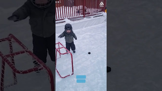 Toddler Practicing His Hockey Goals | People Are Awesome #hockey #shorts #peopleareawesome