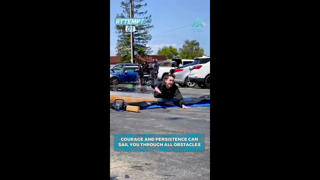 Man Rides Wakeboard In Parking Lot | Don’t Quit | People Are Awesome #shorts