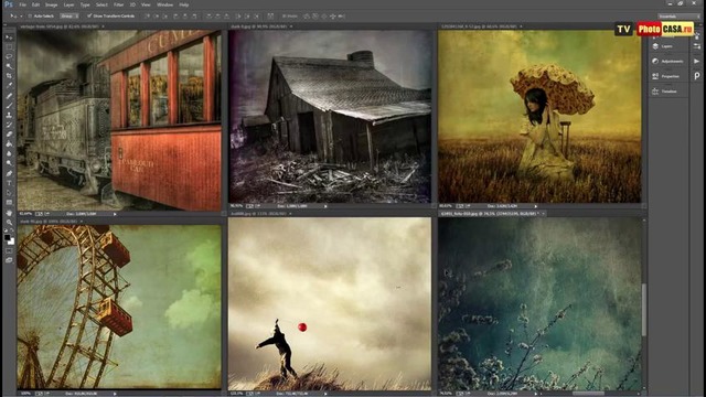 Обработка пейзажной фотографии в стиле гранж