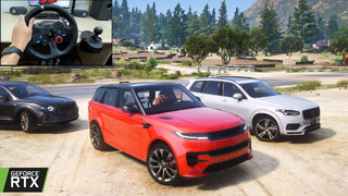 GTA 5 – 2023 Range Rover Sport Climbing the Mountain – Ultimate Luxury SUV OFFROAD CONVOY