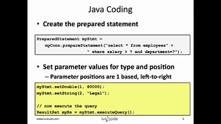 Java JDBC Tutorial Part 5 Prepared Statements