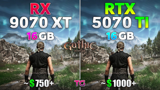 Gothic 1 Remake: RTX 5070 Ti vs RX 9070 XT | 1080p | 1440p | 4K