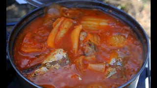Kimchi and Mackerel Camping Stew (김치찌개)