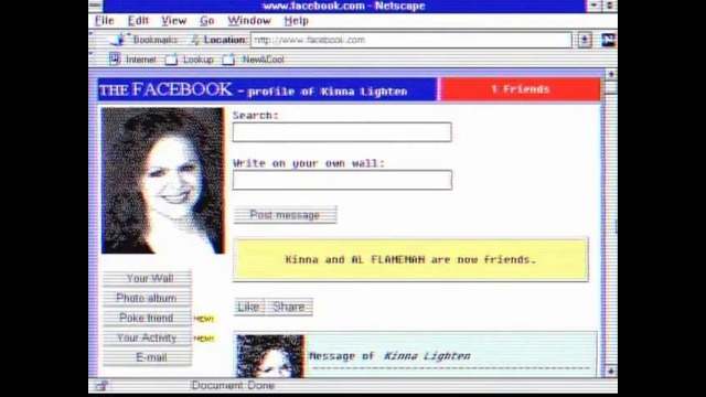 Если бы фейсбук был изобретён в 90-х
