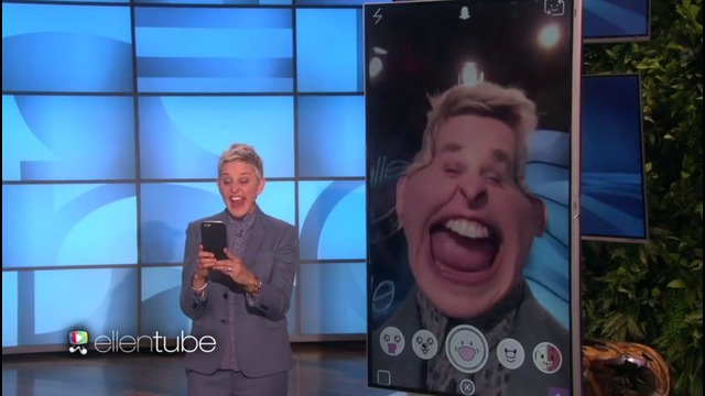Ellen show. Oh, Snap(chat)