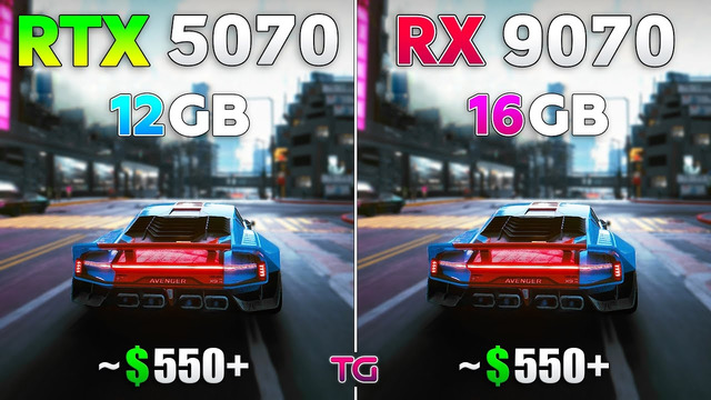 RX 9070 vs RTX 5070 – Test in 11 Games