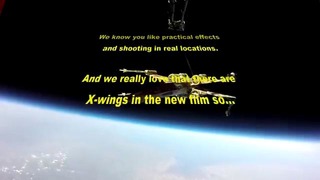 Фанаты «Звездных войн» запустили модель истребителя X-Wing в стратосферу