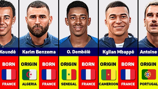 French National Football Team And Their Origin Country