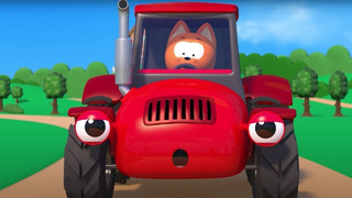 Фокусник и Едет трактор по деревне – Котёнок Котэ 3D – Песенки для детей