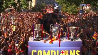 FC Barcelona. Парад в Барселоне