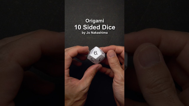 Origami 10 Sided Dice #shorts