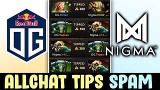 OG vs NIGMA — 100% OUTDRAFTED, allchat and tips spam