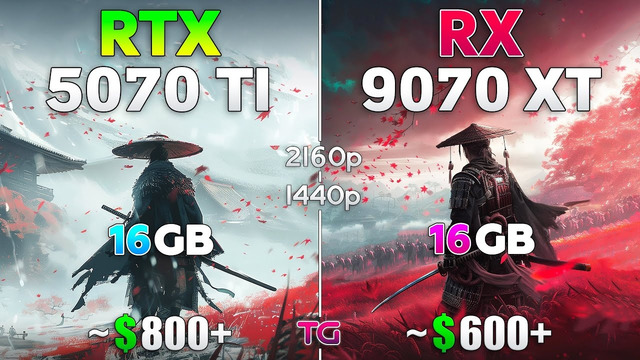 RX 9070 XT vs RTX 5070 Ti – Test in 10 Games | 1440p & 4K