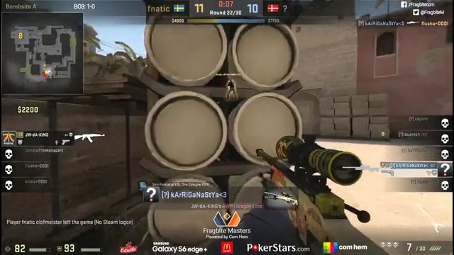 Karrigan almost sick clutch