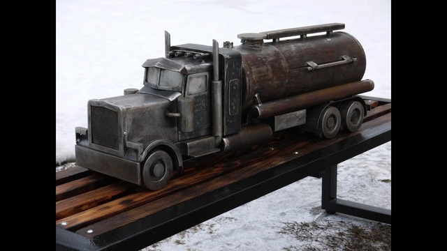 Мангал – грузовик из подручных материалов