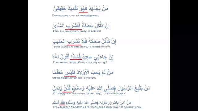 Арабский язык для начинающих урок 43 Частицы, усекающие 2 глагола