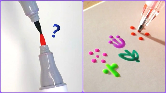 SIMPLE DRAWING TRICKS & TECHNIQUES! HOW TO DRAW EASY WITH MARKERS! DRAWINGS IDEAS FOR BEGINNERS #9