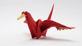 Журавль Оригами | Origami feathered crane (Jo Nakashima)