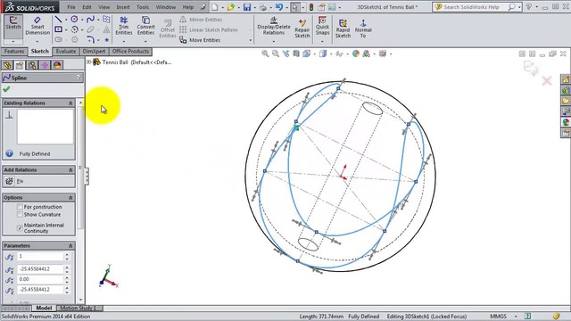 SolidWorks Tutorial #163 – Tennis Ball – YouTube
