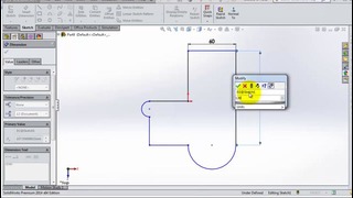 3SolidWorks 2014 Tutorial 3 – Using Line Tool, Dimensions and definning