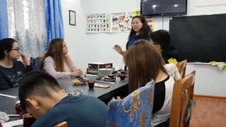 A lecture about Korean cuisine