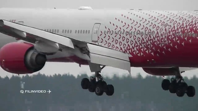 Boeing 777 – Посадка при боковом ветре. Аэропорт Внуково 2018