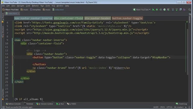 Django Tutorial for Beginners – 26 – Navigation Menu